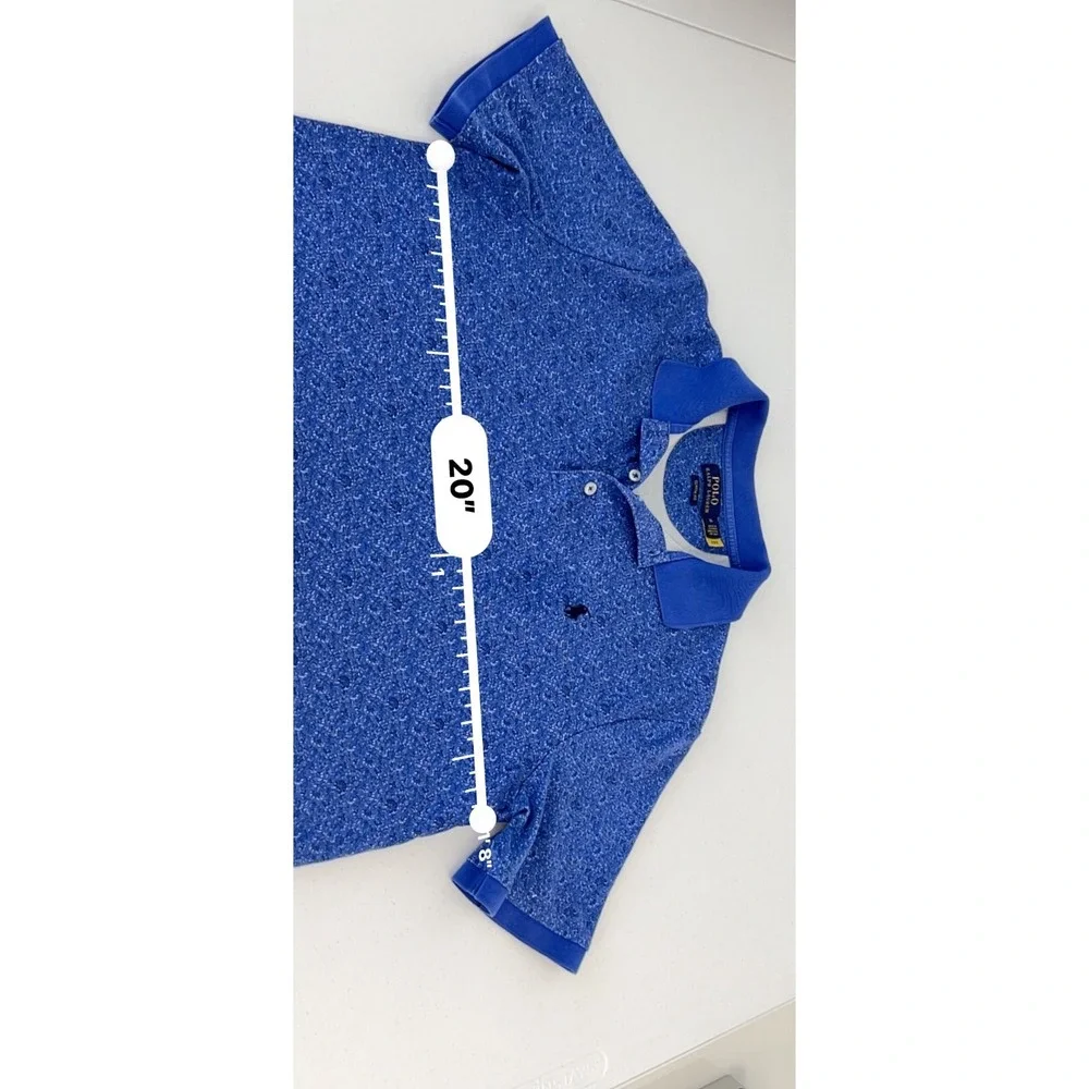 Polo Ralph Lauren men M blue golf club preppy work casual tennis stretch cotton